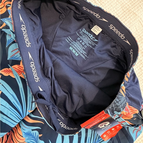 Speedo Comfort Liner Tropical Leaf Print Men's Swim Shorts Size Medium 32 / 34 - Picture 5 of 10